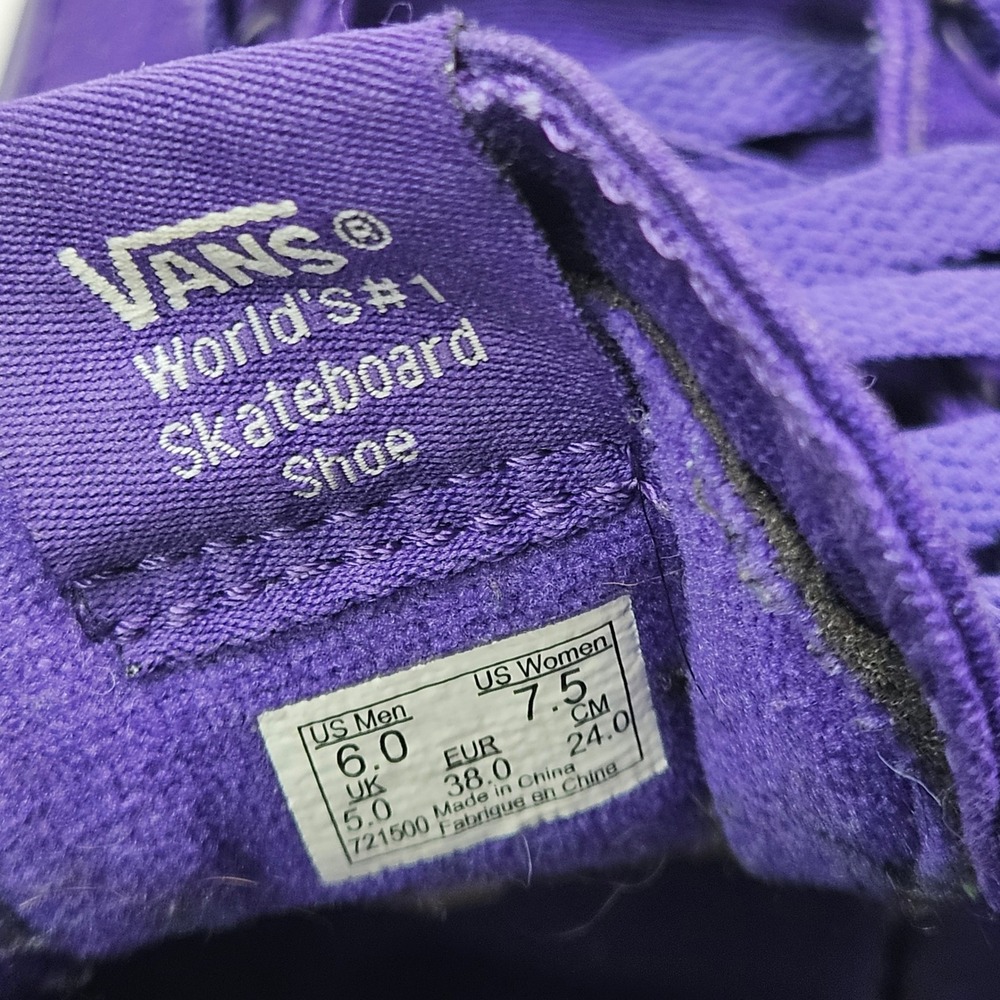Vans Sk8-Hi Sneakers Unisex Women 7.5 Men 6 Purple Monochromatic Canvas High Top - Picture 3 of 9